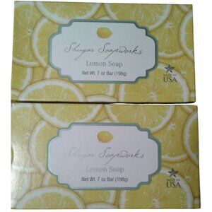Shugar Soapworks Lemon Soap 2 bars Vegan NIP NEW